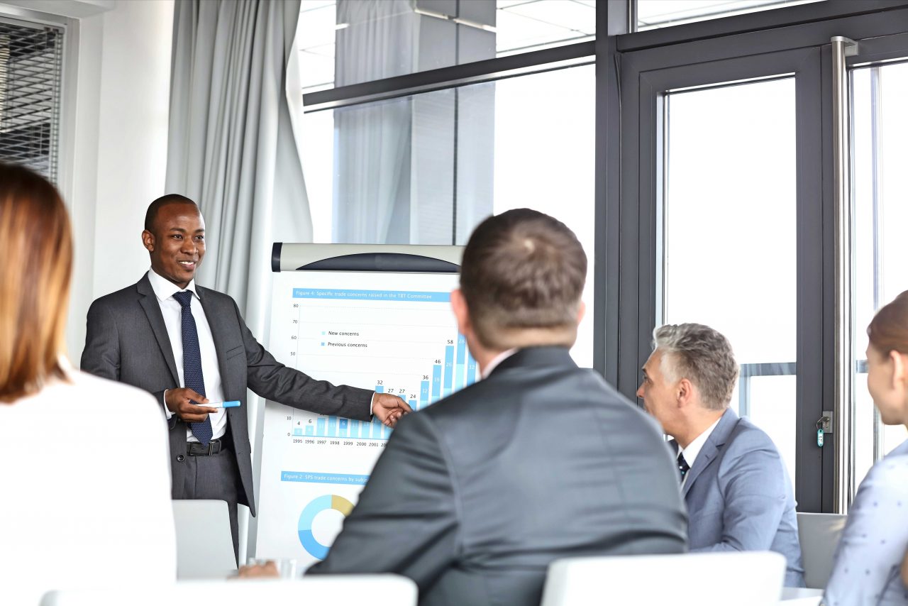 Man presenting to a group